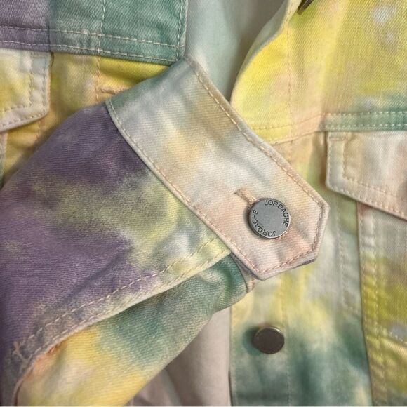 Jordache Pastel Tie Dye Denim Jean Jacket Size Medium - Picture 5 of 10